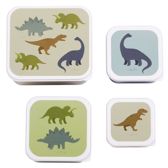 A Little Lovely Company 4-tlg. Brotdosen-Set - Dinosaurier