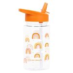 Drinking bottle with straw - rainbow