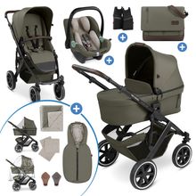 Set passeggino combinato 13 pz. Salsa 4 Air Starter Set incl. Navicella, Seggiolino Sportivo, Tulip, Adattatore, Borsa Fasciatoio Urban, Sacco Coprigambe, Bavaglini, Clip Magnetica, Coperta, Copertura Pioggia & Zanzariera - Pure Edition - Wheat