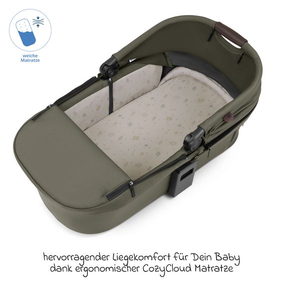 ABC Design Set passeggino combinato 13 pz. Salsa 4 Air Starter Set incl. Navicella, Seggiolino Sportivo, Tulip, Adattatore, Borsa Fasciatoio Urban, Sacco Coprigambe, Bavaglini, Clip Magnetica, Coperta, Copertura Pioggia & Zanzariera - Pure Edition - Wheat