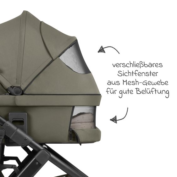 ABC Design Set passeggino combinato 13 pz. Salsa 4 Air Starter Set incl. Navicella, Seggiolino Sportivo, Tulip, Adattatore, Borsa Fasciatoio Urban, Sacco Coprigambe, Bavaglini, Clip Magnetica, Coperta, Copertura Pioggia & Zanzariera - Pure Edition - Wheat