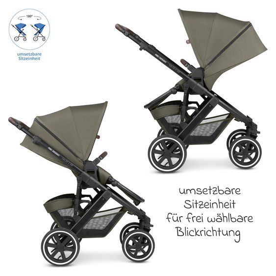 ABC Design Set passeggino combinato 13 pz. Salsa 4 Air Starter Set incl. Navicella, Seggiolino Sportivo, Tulip, Adattatore, Borsa Fasciatoio Urban, Sacco Coprigambe, Bavaglini, Clip Magnetica, Coperta, Copertura Pioggia & Zanzariera - Pure Edition - Wheat