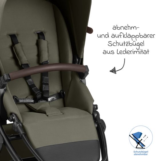 ABC Design Set passeggino combinato 13 pz. Salsa 4 Air Starter Set incl. Navicella, Seggiolino Sportivo, Tulip, Adattatore, Borsa Fasciatoio Urban, Sacco Coprigambe, Bavaglini, Clip Magnetica, Coperta, Copertura Pioggia & Zanzariera - Pure Edition - Wheat