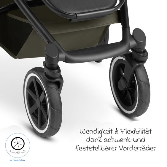 ABC Design Set passeggino combinato 13 pz. Salsa 4 Air Starter Set incl. Navicella, Seggiolino Sportivo, Tulip, Adattatore, Borsa Fasciatoio Urban, Sacco Coprigambe, Bavaglini, Clip Magnetica, Coperta, Copertura Pioggia & Zanzariera - Pure Edition - Wheat