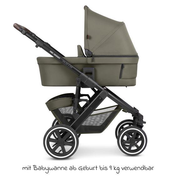 ABC Design Set passeggino combinato 13 pz. Salsa 4 Air Starter Set incl. Navicella, Seggiolino Sportivo, Tulip, Adattatore, Borsa Fasciatoio Urban, Sacco Coprigambe, Bavaglini, Clip Magnetica, Coperta, Copertura Pioggia & Zanzariera - Pure Edition - Wheat