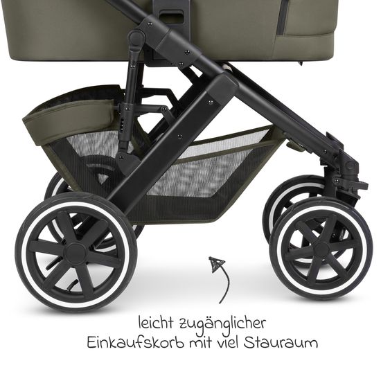 ABC Design Set passeggino combinato 13 pz. Salsa 4 Air Starter Set incl. Navicella, Seggiolino Sportivo, Tulip, Adattatore, Borsa Fasciatoio Urban, Sacco Coprigambe, Bavaglini, Clip Magnetica, Coperta, Copertura Pioggia & Zanzariera - Pure Edition - Wheat