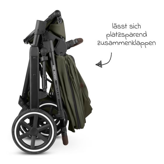 ABC Design Set passeggino combinato 13 pz. Salsa 4 Air Starter Set incl. Navicella, Seggiolino Sportivo, Tulip, Adattatore, Borsa Fasciatoio Urban, Sacco Coprigambe, Bavaglini, Clip Magnetica, Coperta, Copertura Pioggia & Zanzariera - Pure Edition - Wheat