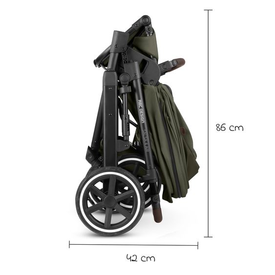 ABC Design Set passeggino combinato 13 pz. Salsa 4 Air Starter Set incl. Navicella, Seggiolino Sportivo, Tulip, Adattatore, Borsa Fasciatoio Urban, Sacco Coprigambe, Bavaglini, Clip Magnetica, Coperta, Copertura Pioggia & Zanzariera - Pure Edition - Wheat