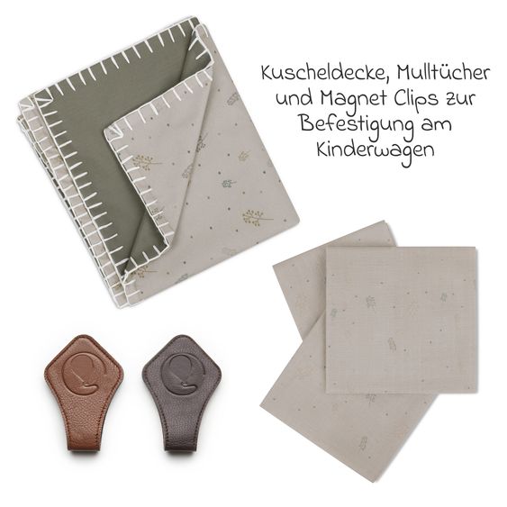 ABC Design Set passeggino combinato 13 pz. Salsa 4 Air Starter Set incl. Navicella, Seggiolino Sportivo, Tulip, Adattatore, Borsa Fasciatoio Urban, Sacco Coprigambe, Bavaglini, Clip Magnetica, Coperta, Copertura Pioggia & Zanzariera - Pure Edition - Wheat