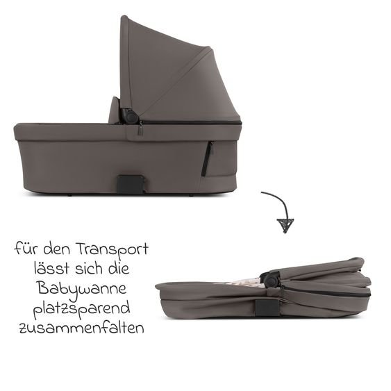 ABC Design 13-tlg. Kombi-Kinderwagen-Set Salsa 5 Air Starter Set inkl. Babywanne, Sportsitz, Tulip, Adapter, Wickeltasche Urban, Fußsack, Spucktücher, Magnetcilp, Decke, Regenschutz & Moskitonetz - Pure - Teddy