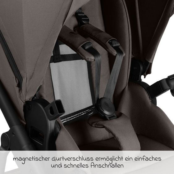 ABC Design 13-tlg. Kombi-Kinderwagen-Set Salsa 5 Air Starter Set inkl. Babywanne, Sportsitz, Tulip, Adapter, Wickeltasche Urban, Fußsack, Spucktücher, Magnetcilp, Decke, Regenschutz & Moskitonetz - Pure - Teddy