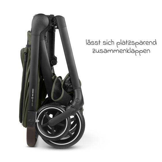 ABC Design 2in1 Kombi-Kinderwagen City Life bis 22 kg belastbar mit Babywanne,  wendbarer Sitzeinheit, Teleskopschiebr, Liegeposition, Adapter & Einkaufskorb für 10 kg - Avocado