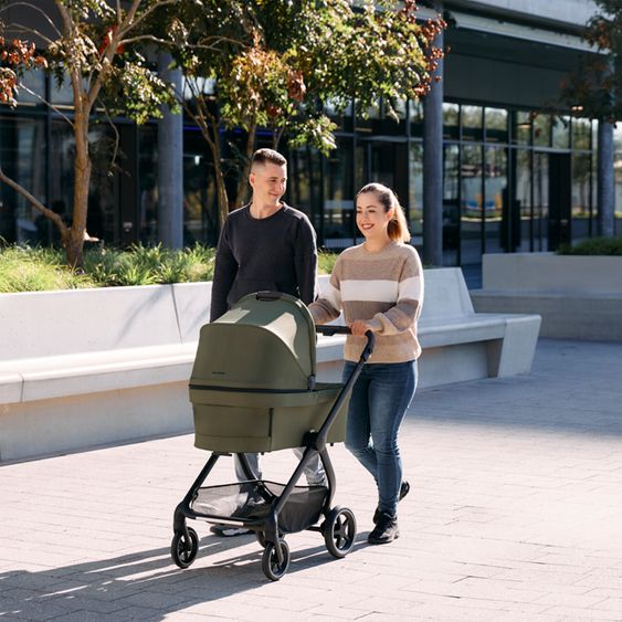 ABC Design 2in1 Kombi-Kinderwagen City Life bis 22 kg belastbar mit Babywanne,  wendbarer Sitzeinheit, Teleskopschiebr, Liegeposition, Adapter & Einkaufskorb für 10 kg - Avocado