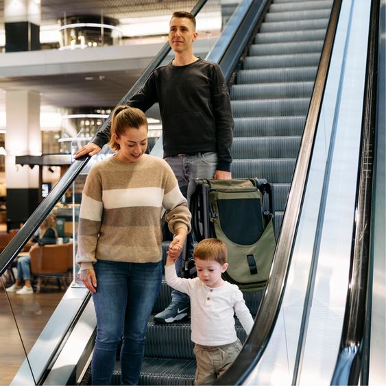 ABC Design 2in1 Kombi-Kinderwagen City Life bis 22 kg belastbar mit Babywanne,  wendbarer Sitzeinheit, Teleskopschiebr, Liegeposition, Adapter & Einkaufskorb für 10 kg - Nature