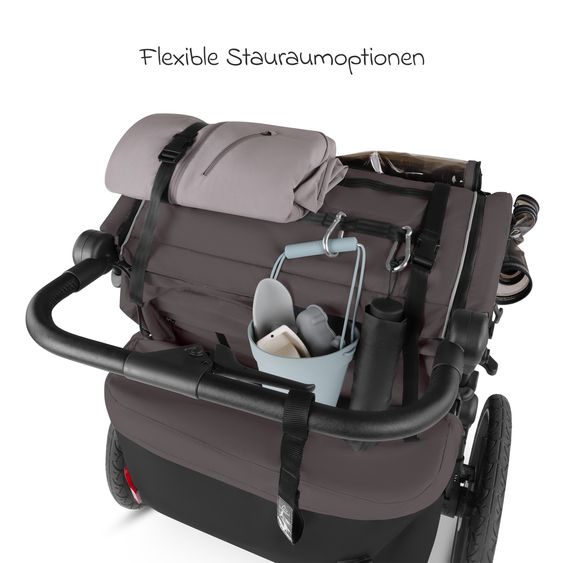 ABC Design 3in1 Bike Trailer & Stroller Tour 2 for 2 Children with Sport Kit, Brake System, Comfort Seats, Drawbar, Coupling, Hood with Mosquito Net, Rain & Sun Protection (up to 49 kg) - Falcon
