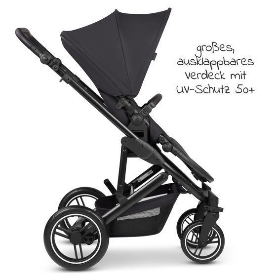 ABC Design 3in1 Kinderwagen-Set Catania 4 - Circle Edition - inkl. Babyschale Tulip, Babywanne, Sportwagen und Zubehör - Night