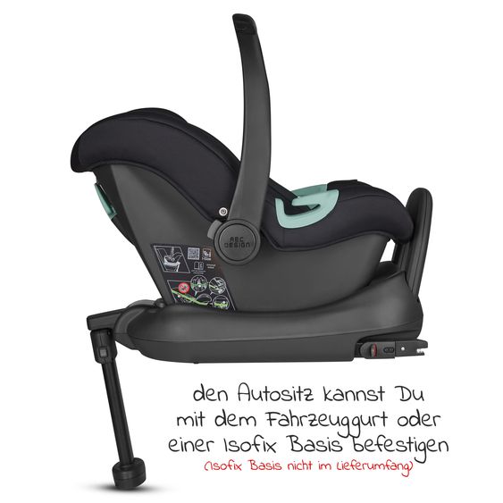 ABC Design 3in1 Kinderwagen-Set Catania 4 - Circle Edition - inkl. Babyschale Tulip, Babywanne, Sportwagen und Zubehör - Night