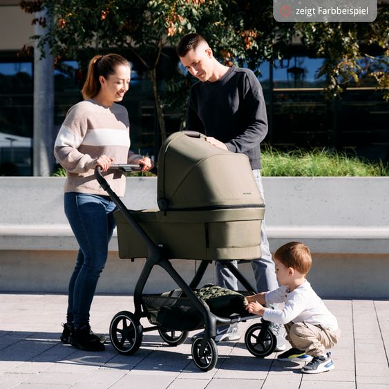 ABC Design 3in1 Kinderwagen-Set City Life -  inkl. Babywanne, Autositz Tulip Black, Sportsitz & Adapter - Nature