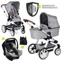 3in1 stroller set Condor 4 - incl. infant carrier Tulip & XXL accessories package - Graphite Grey