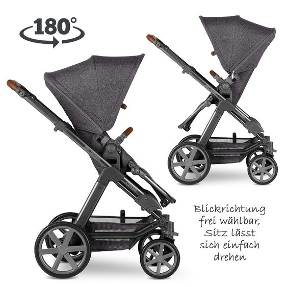 ABC Design Set passeggino Condor 4 3in1 - incluso marsupio Tulip e pacchetto accessori XXL - Street