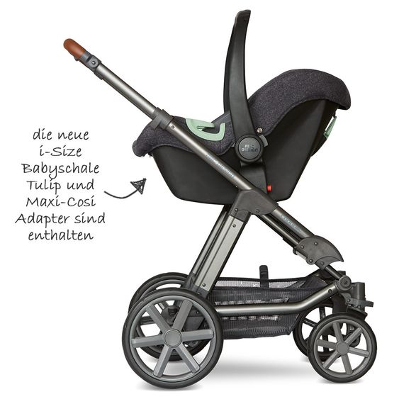 ABC Design Set passeggino Condor 4 3in1 - incluso marsupio Tulip e pacchetto accessori XXL - Street
