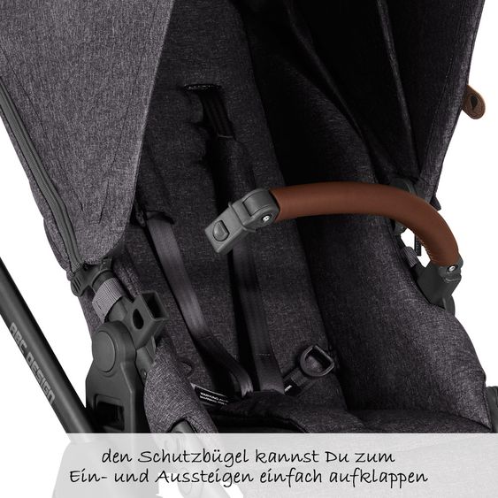 ABC Design Set passeggino Condor 4 3in1 - incluso marsupio Tulip e pacchetto accessori XXL - Street