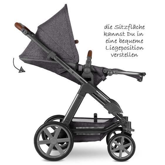 ABC Design Set passeggino Condor 4 3in1 - incluso marsupio Tulip e pacchetto accessori XXL - Street