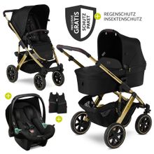3in1 Stroller Set Salsa 4 Air - Diamond Edition - incl. Baby Car Seat Tulip & XXL Accessory Pack - Champagne