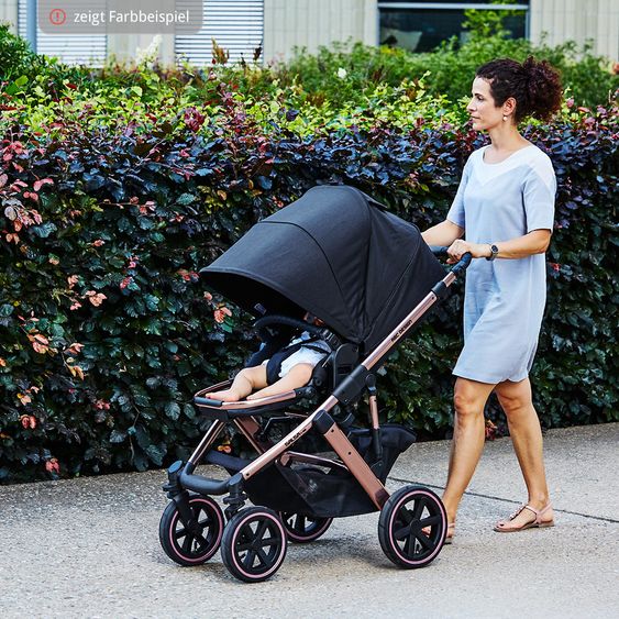 ABC Design 3in1 Kinderwagen-Set Salsa 4 Air - Diamond Edition - inkl. Babyschale Tulip & XXL Zubehörpaket - Champagne