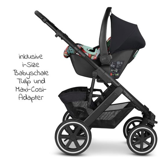 ABC Design 3in1 Kinderwagen-Set Salsa 4 Air - Fashion Edition Starter Set 13-teilig - Comic - inkl. Autositz Tulip & Zubehörpaket