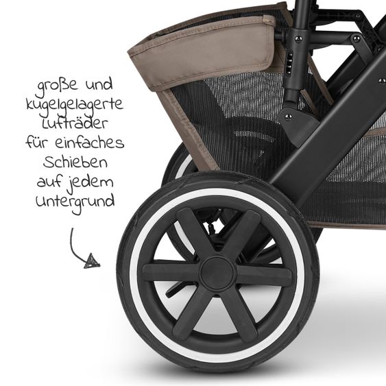 ABC Design 3in1 Kinderwagen-Set Salsa 4 Air - Fashion Edition Starter Set 13-teilig - Cream - inkl. Autositz Tulip & Zubehörpaket