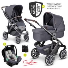 3in1 Stroller Set Salsa 4 Air - Fashion Edition Starter Set 13-piece - Stone - incl. Car Seat Tulip & Accessory Pack