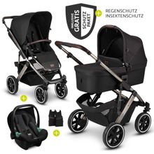 3in1 Kinderwagen-Set Salsa 4 Air - inkl. Babyschale Tulip & XXL Zubehörpaket - Diamond Edition - Dolphin