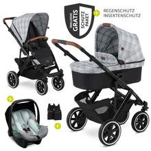 3in1 Stroller Set Salsa 4 Air - incl. Baby Car Seat Tulip & XXL Accessory Pack - Fashion Edition - Emerald