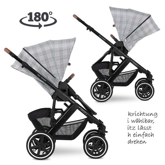 ABC Design 3in1 Kinderwagen-Set Salsa 4 Air - inkl. Babyschale Tulip & XXL Zubehörpaket - Fashion Edition - Smaragd