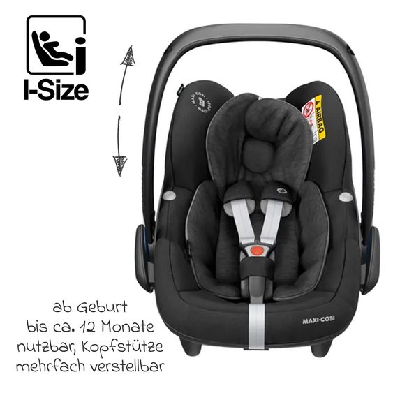 ABC Design 3in1 Kinderwagen-Set Salsa 4 Air - inkl. Babywanne, Autositz Pebble Pro, Sportsitz, Greifling, Buggybuch und XXL Zubehörpaket - Pure Edition - Berry