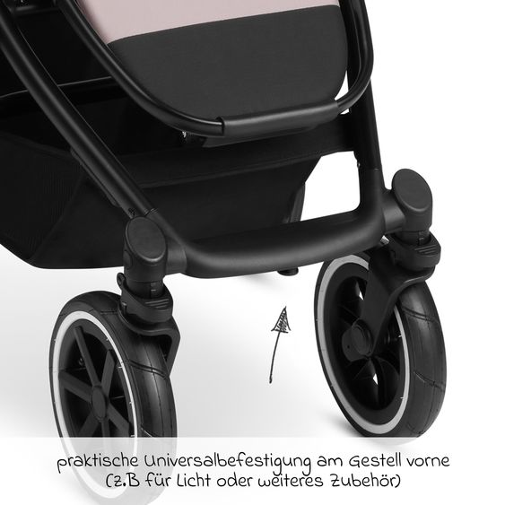 ABC Design 3in1 Kinderwagen-Set Salsa 4 Air - inkl. Babywanne, Autositz Pebble Pro, Sportsitz, Greifling, Buggybuch und XXL Zubehörpaket - Pure Edition - Berry