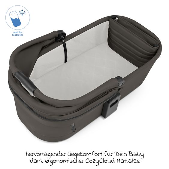 ABC Design 3in1 Kinderwagen-Set Salsa 4 Air - inkl. Babywanne, Autositz Pebble Pro, Sportsitz mit XXL Zubehörpaket - Cloud