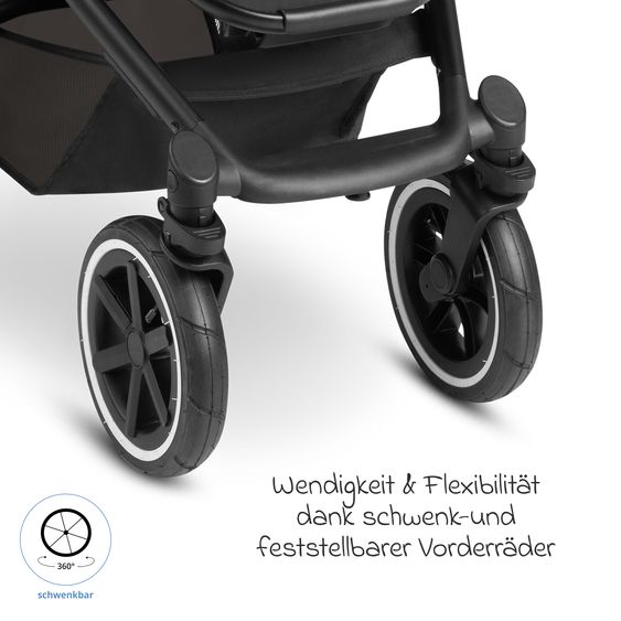 ABC Design 3in1 Kinderwagen-Set Salsa 4 Air - inkl. Babywanne, Autositz Pebble Pro, Sportsitz mit XXL Zubehörpaket - Cloud