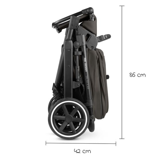 ABC Design 3in1 Kinderwagen-Set Salsa 4 Air - inkl. Babywanne, Autositz Pebble Pro, Sportsitz mit XXL Zubehörpaket - Cloud