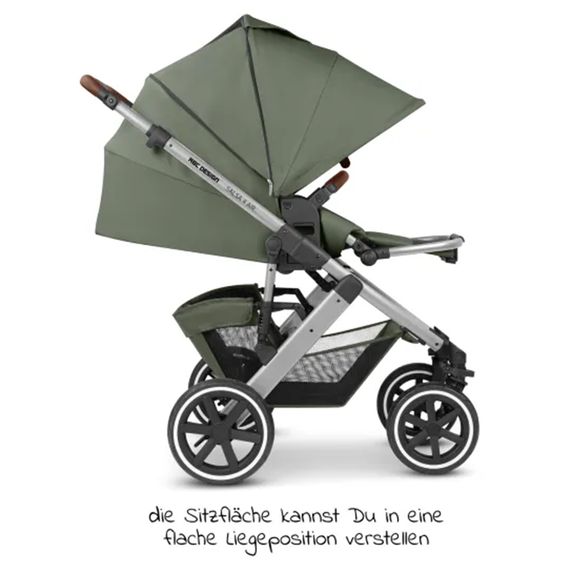 ABC Design Set passeggino 3in1 Salsa 4 Air - include navicella, seggiolino Tulip, seggiolino sportivo e pacchetto accessori XXL - Olive