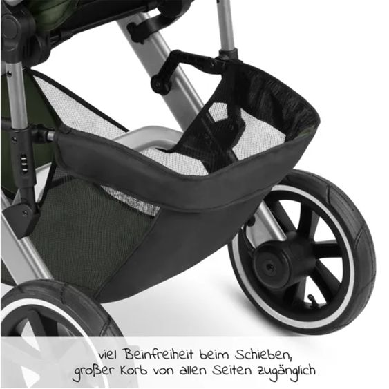 ABC Design Set passeggino 3in1 Salsa 4 Air - include navicella, seggiolino Tulip, seggiolino sportivo e pacchetto accessori XXL - Olive