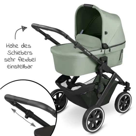 ABC Design Set passeggino 3in1 Salsa 4 Air - include navicella, seggiolino Tulip, seggiolino sportivo e pacchetto accessori XXL - Pino