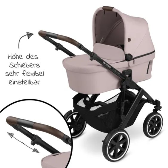 ABC Design Set passeggino 3in1 Salsa 4 Air - include navicella, seggiolino Tulip, seggiolino sportivo e pacchetto accessori XXL - Pure Edition - Berry