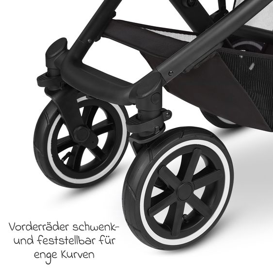 ABC Design 3in1 Kinderwagen-Set Salsa 4 Air - inkl. Babywanne, Autositz Tulip, Sportsitz und XXL Zubehörpaket - Pure Edition - Nature