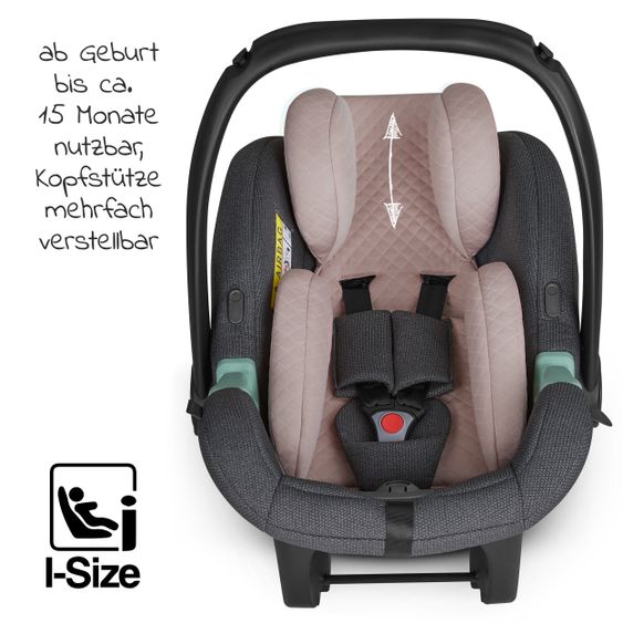 ABC Design 3in1 Kinderwagen-Set Salsa 4 Air - inkl. Babywanne, Autositz Tulip, Sportsitz und Zubehörpaket - Classic Edition - Bubble