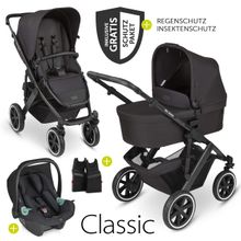 Set passeggino 3in1 Salsa 4 Air - include navicella, seggiolino Tulip, seggiolino sportivo e pacchetto accessori - Classic Edition - Ink