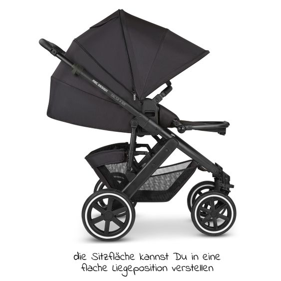 ABC Design 3in1 Kinderwagen-Set Salsa 4 Air - inkl. Babywanne, Autositz Tulip, Sportsitz und Zubehörpaket - Classic Edition - Ink