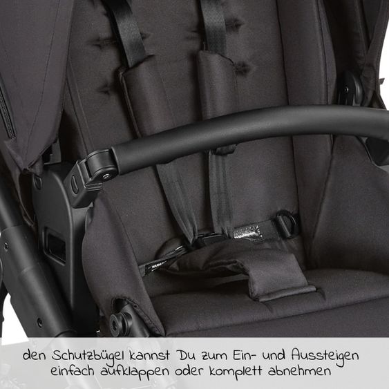 ABC Design 3in1 Kinderwagen-Set Salsa 4 Air - inkl. Babywanne, Autositz Tulip, Sportsitz und Zubehörpaket - Classic Edition - Ink
