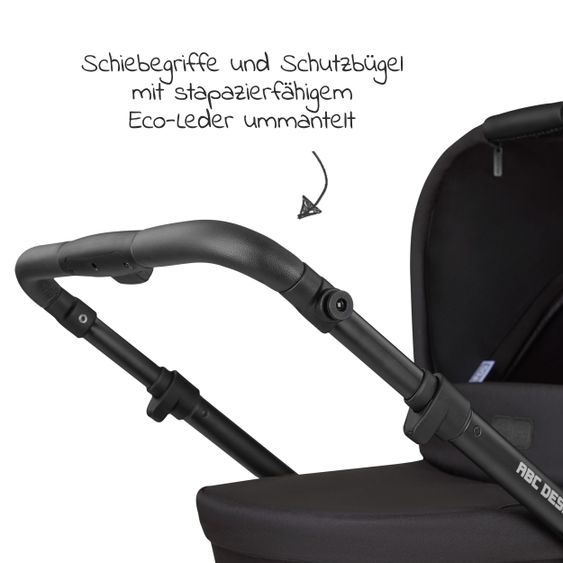 ABC Design 3in1 Kinderwagen-Set Salsa 4 Air - inkl. Babywanne, Autositz Tulip, Sportsitz und Zubehörpaket - Classic Edition - Ink